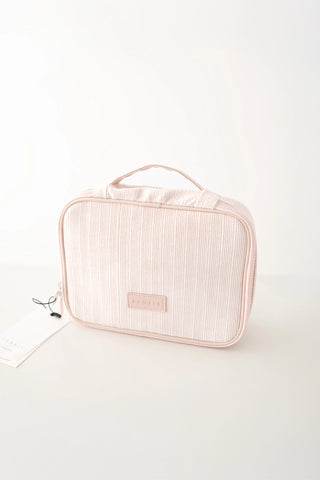 Grande trousse à cosmétiques rose poudré