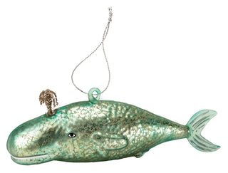 DÉCORATION EN VERRE – BALEINE (GRISE OU VERTE)