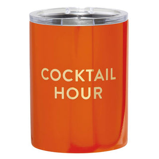 Tumbler « Cocktail Hour » orange – 12 oz