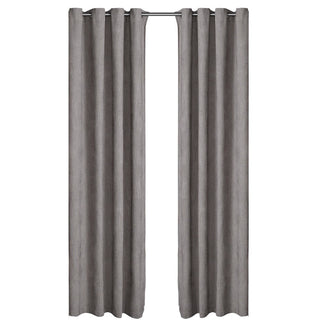 Rideau opaque gris à anneaux Bryan