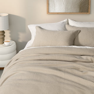 Housse de couette jersey naturel piquée Rustic