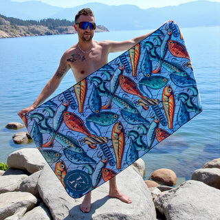 Serviette en microfibre - Poisson coloré