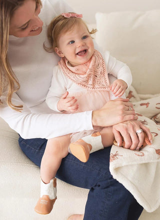 Bottes de cowboy pour bébé – Blanc & Tan