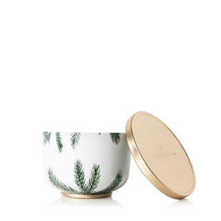 Boîte à bougies en sapin® Frasier avec couvercle en or