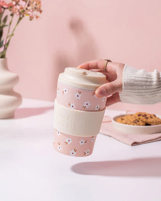 Tasse de voyage isotherme – Champ rosé