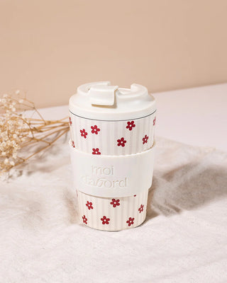 Tasse de voyage isotherme – Rayures florales