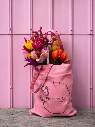 Sac tote bag « Semer du bonheur » – La Pivoinerie Lili