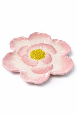 Assiette décorative fleur en céramique
