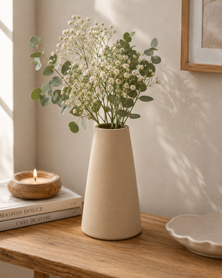 Vase conique crème