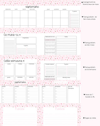 Agenda planificateur non daté – Cowgirl rose