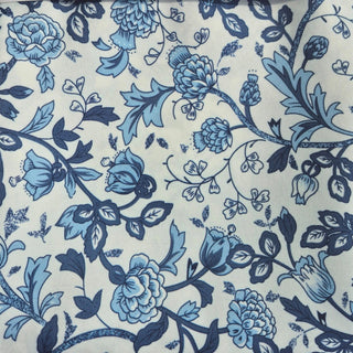 Nappe fleurie blanche et bleue Amalfi