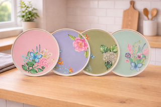 ENSEMBLE DE 4 ASSIETTES BOTANICA