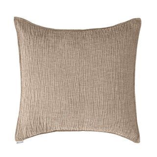 Cache oreiller européen texturé taupe Barbara
