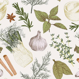 Nappe aux motifs de fines herbes Basil
