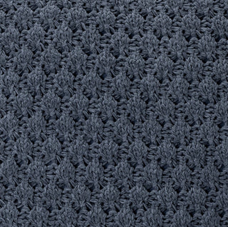 Coussin décoratif en chenille tressée bleu Basket