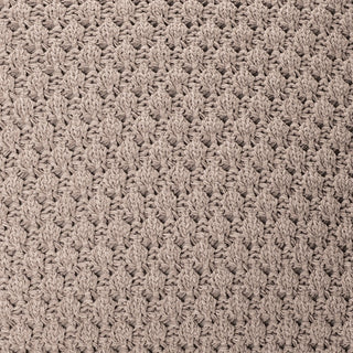Oreiller européen en chenille tressée brun Basket