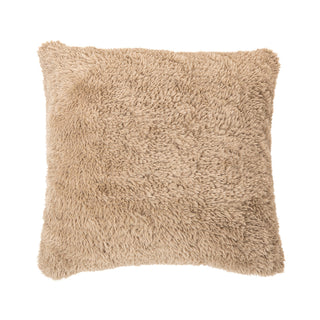Oreiller européen en fausse fourrure taupe Beverly
