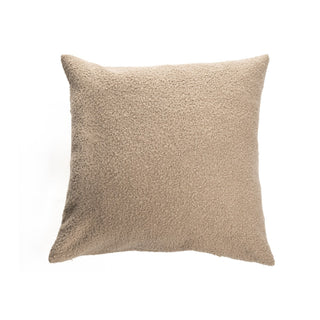 Oreiller européen en faux mouton moka Biquette
