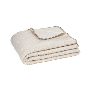 Jeté en faux mouton crème Biquette