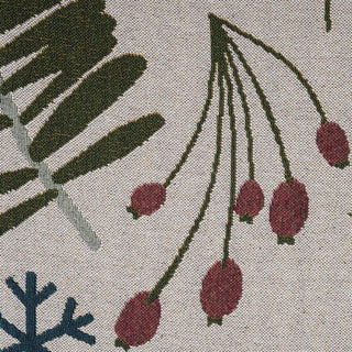 Jeté de Noël imprimé feuilles de gui Blassam
