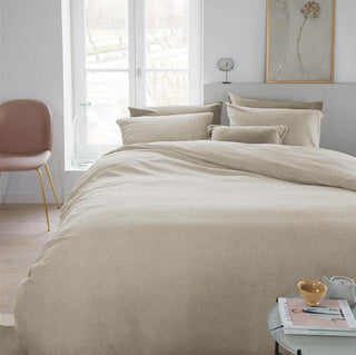 Housse de couette en flanelle naturelle Bonheur