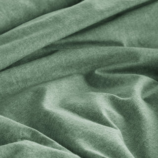 Housse de couette en flanelle sauge Bonheur