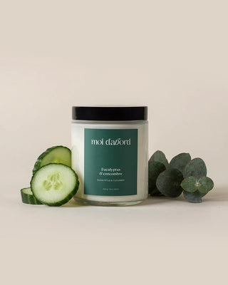 Bougie de soja – Eucalyptus & concombre