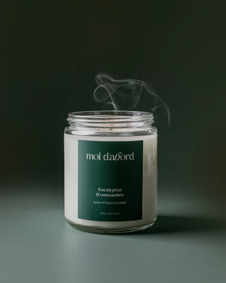 Bougie de soja – Eucalyptus & concombre