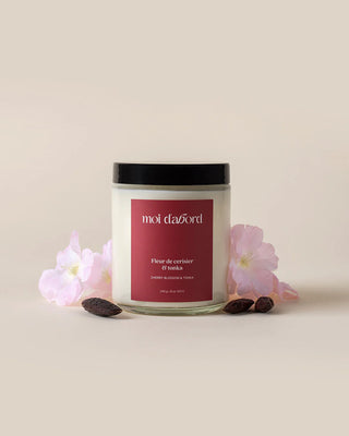 Bougie de soja – Fleur de cerisier & tonka