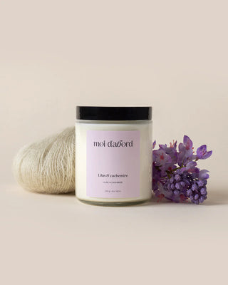 Bougie de soja – Lilas & cachemire