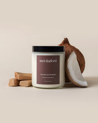 Bougie de soja – Noix de coco & bois de santal
