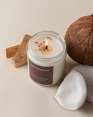 Bougie de soja – Noix de coco & bois de santal