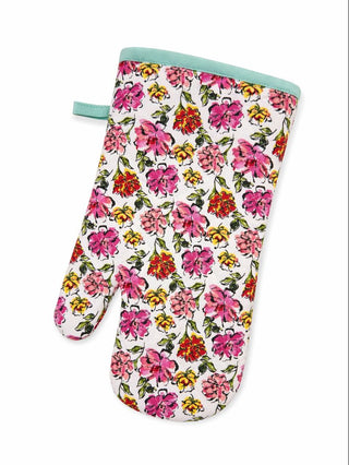 Mitaine de four au motif printanier