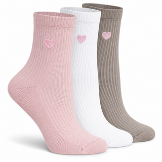 CHAUSSETTES CÔTELÉES À CŒUR