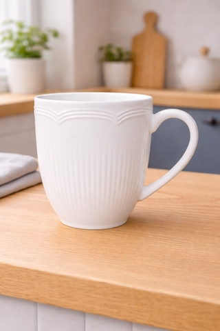 Tasse coupe Rococo – blanc