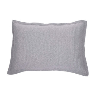 Cache oreiller en coton piqué gris Suite