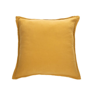 Cache oreiller européen jaune Muslin