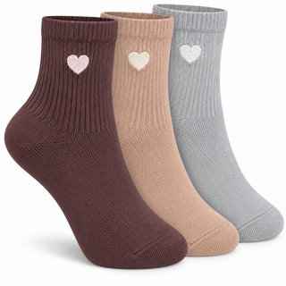CHAUSSETTES CÔTELÉES À CŒUR