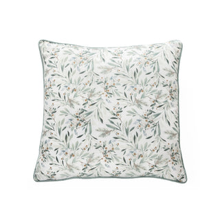 Coussin blanc et sauge Clochette