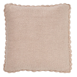 Coussin décoratif en tricot beige Mamounette
