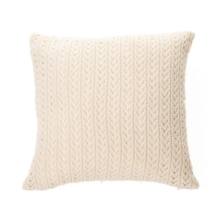 Coussin décoratif en tricot naturel Naja