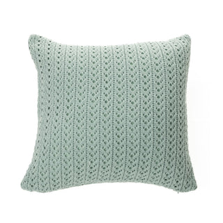 Coussin décoratif en tricot sauge Naja