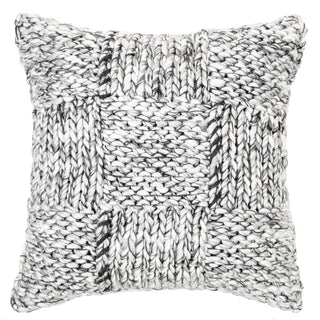 Coussin en tricot gris Siam