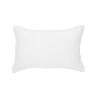 Coussin rectangulaire en lin blanc Linen Stone Wash