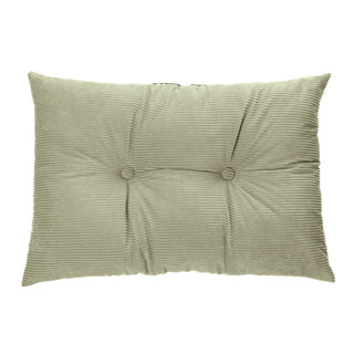Coussin rectangulaire en velours côtelé sauge Corduroy