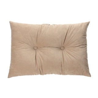 Coussin rectangulaire en velours côtelé taupe Corduroy