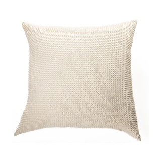 Coussin en coton gaufré crème Creamy