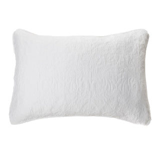 Cache oreiller piqué blanc Damask