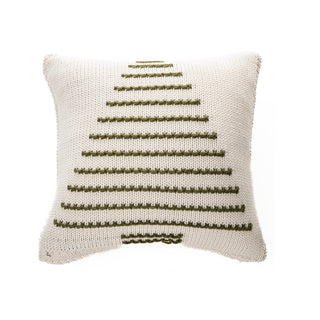 Coussin crème et vert Didi