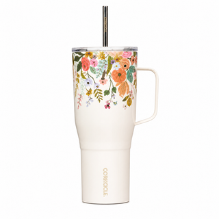 TASSE ISOTHERME XL AVEC PAILLE 30 OZ – JARDIN FLEURI